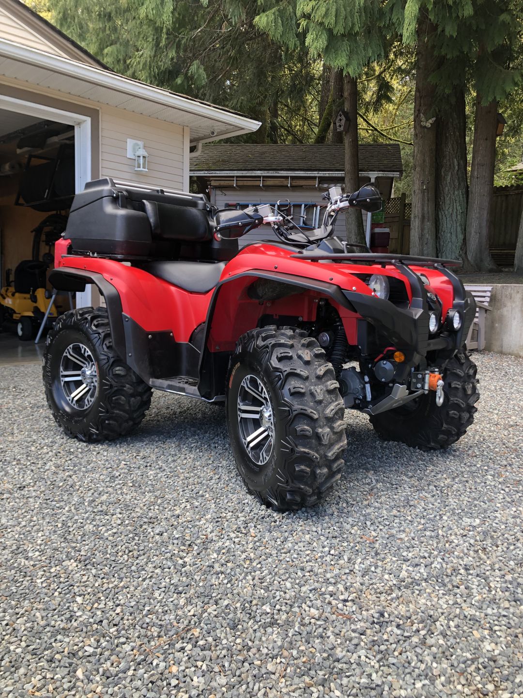 Customer photo review of Aluminum Central Skid Plates for Yamaha Grizzly 550/700