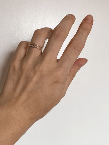 Customer photo review of Solid Gold Cluster Stone Ring