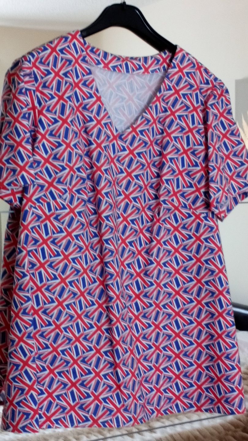 Customer photo review of Diagonal Union Jack Cotton Fabric
