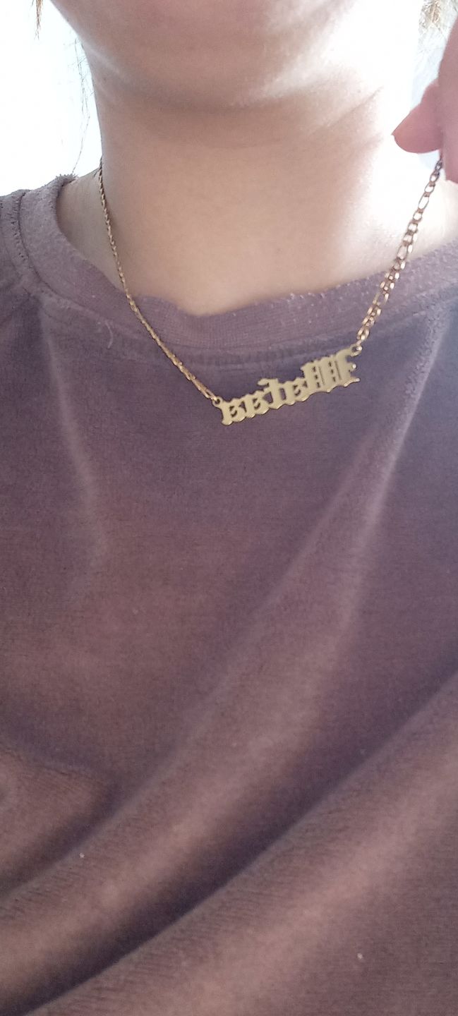 Customer photo review of Collier Personnalisable Gothique