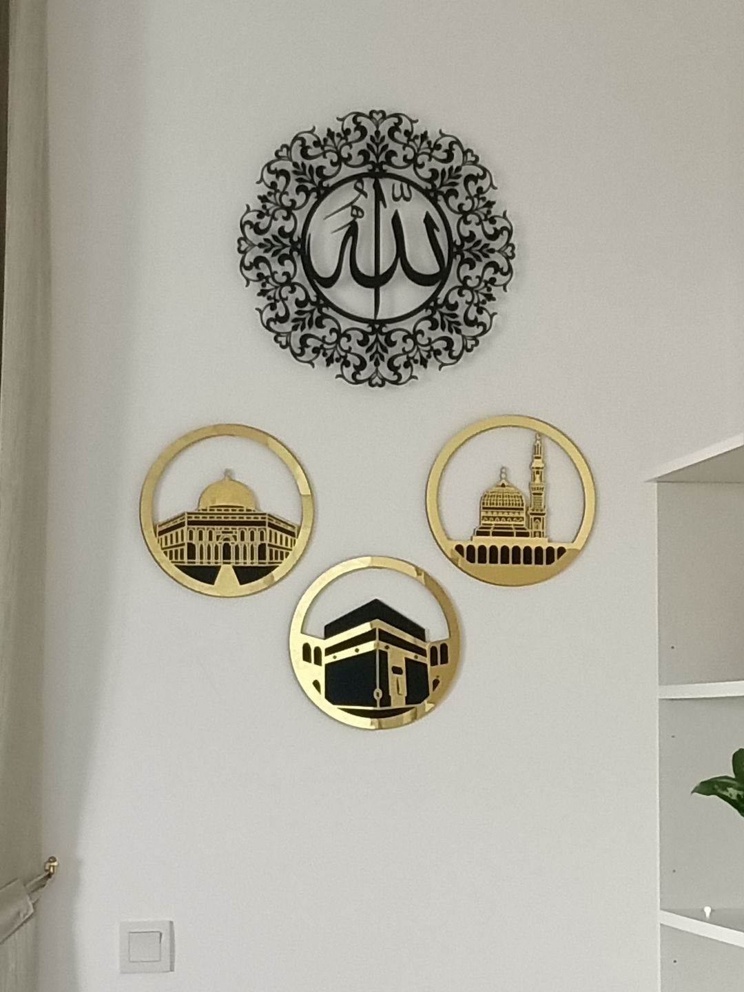 Customer photo review of Circular Masjid Al Aqsa, Masjid Al-Haram & Masjid An-Nabawi Acrylic Islamic Wall Art