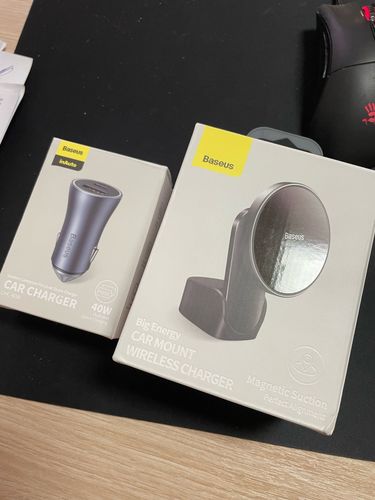 Customer photo review of Baseus Magnetic Car Phone Holder Wireless Charger for iPhone 13 iPhone 12 Pro Max Wireless Charging Car Charger Phone Holder