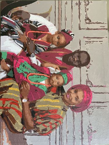 Customer photo review of Custom Pre-Framed Paint by Number Canvas