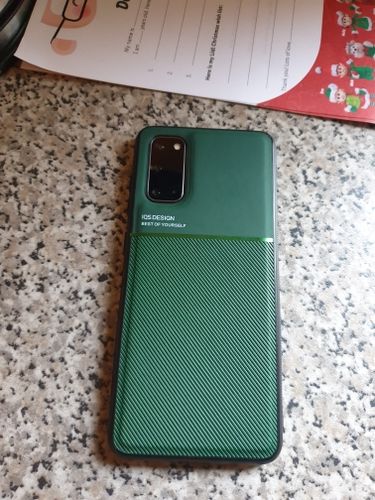 Customer photo review of Leather Magnetic Shockproof Samsung Case
