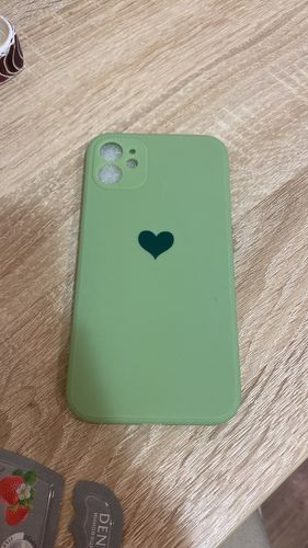 Customer photo review of Solid Color Love Heart iPhone Case