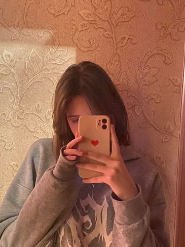 Customer photo review of Solid Color Love Heart iPhone Case