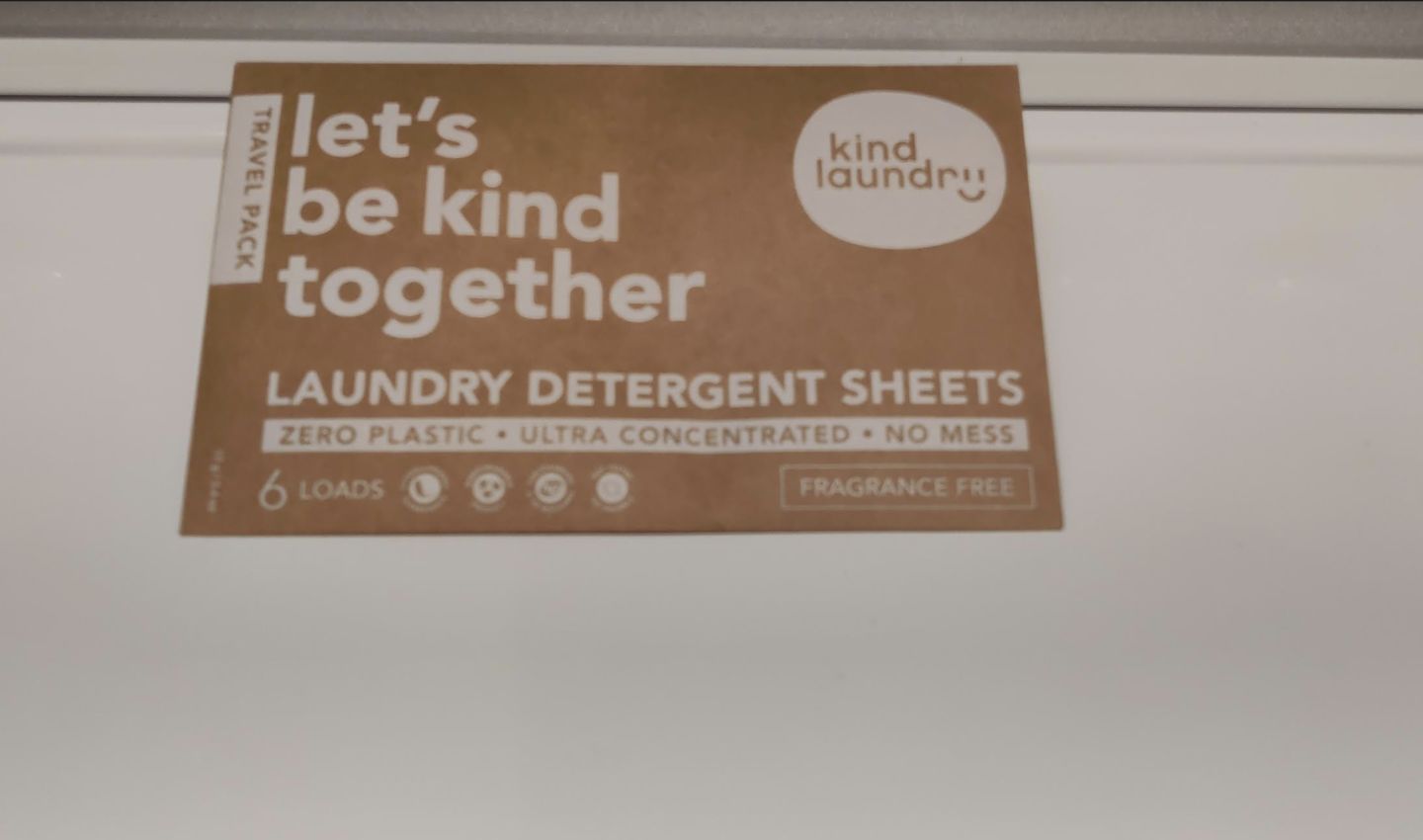 Customer photo review of Laundry Soap Sheets (Travel Pack) - Fragrance Free (6 Sheets/Loads)