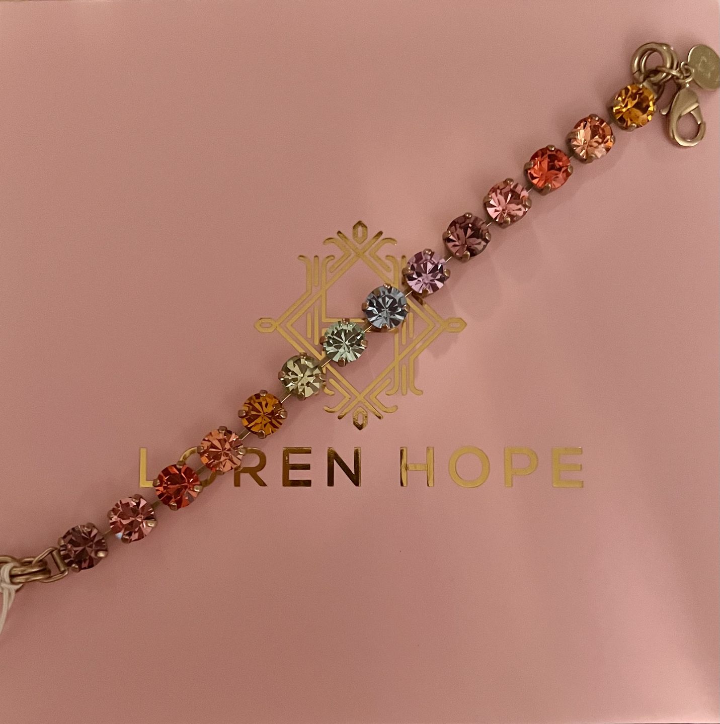 Customer photo review of Arista Bracelet in Rainbow Ombré