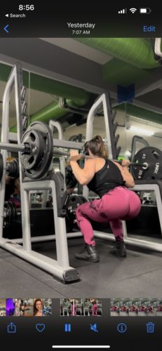 Customer photo review of Acai Marble Scrunch Butt Leggings