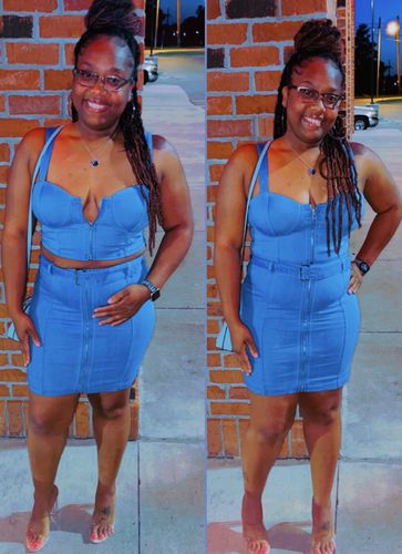 Customer photo review of Irresistible Babe Denim Set (Medium)
