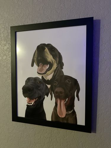 Customer photo review of Custom Modern Pet Portrait