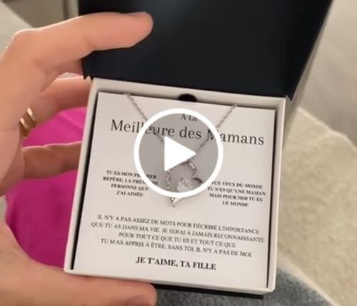 Customer video review of Collier Coeur Or - À La Meilleure des Mamans - Ta Fille