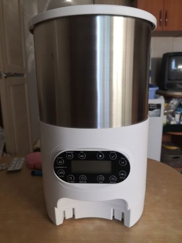 Customer photo review of Timing Pet Feeder Automatic Pet Feeding Stainless Steel Double Bowl For 2 Small And Medium-Sized Cat Dog Smart Food Dispenser
