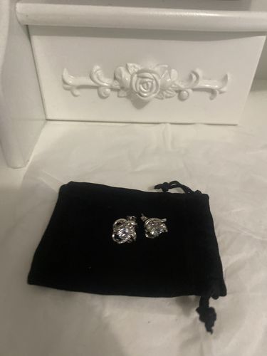 Customer photo review of Boucles d'oreilles finition Or Blanc 14K - 29,99€