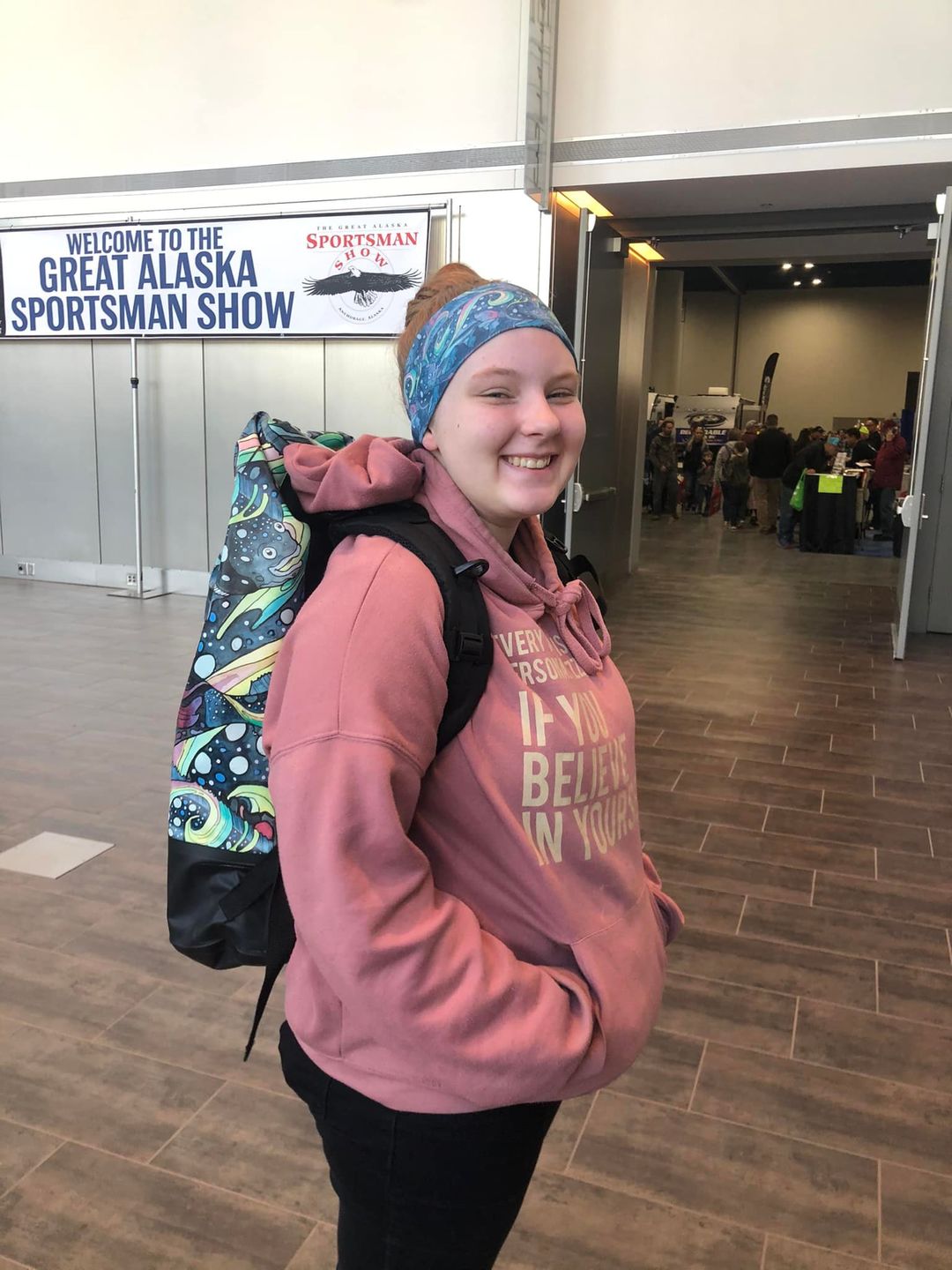 Customer photo review of HaliBorealis Dry Bag Backpack