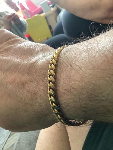 Customer photo review of Cuban Bracelet (Gold) 8mm