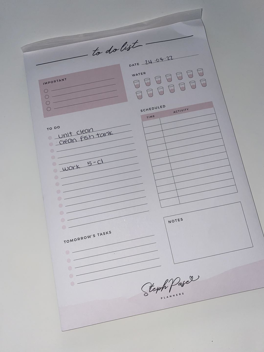 Customer photo review of To-Do List Notepad