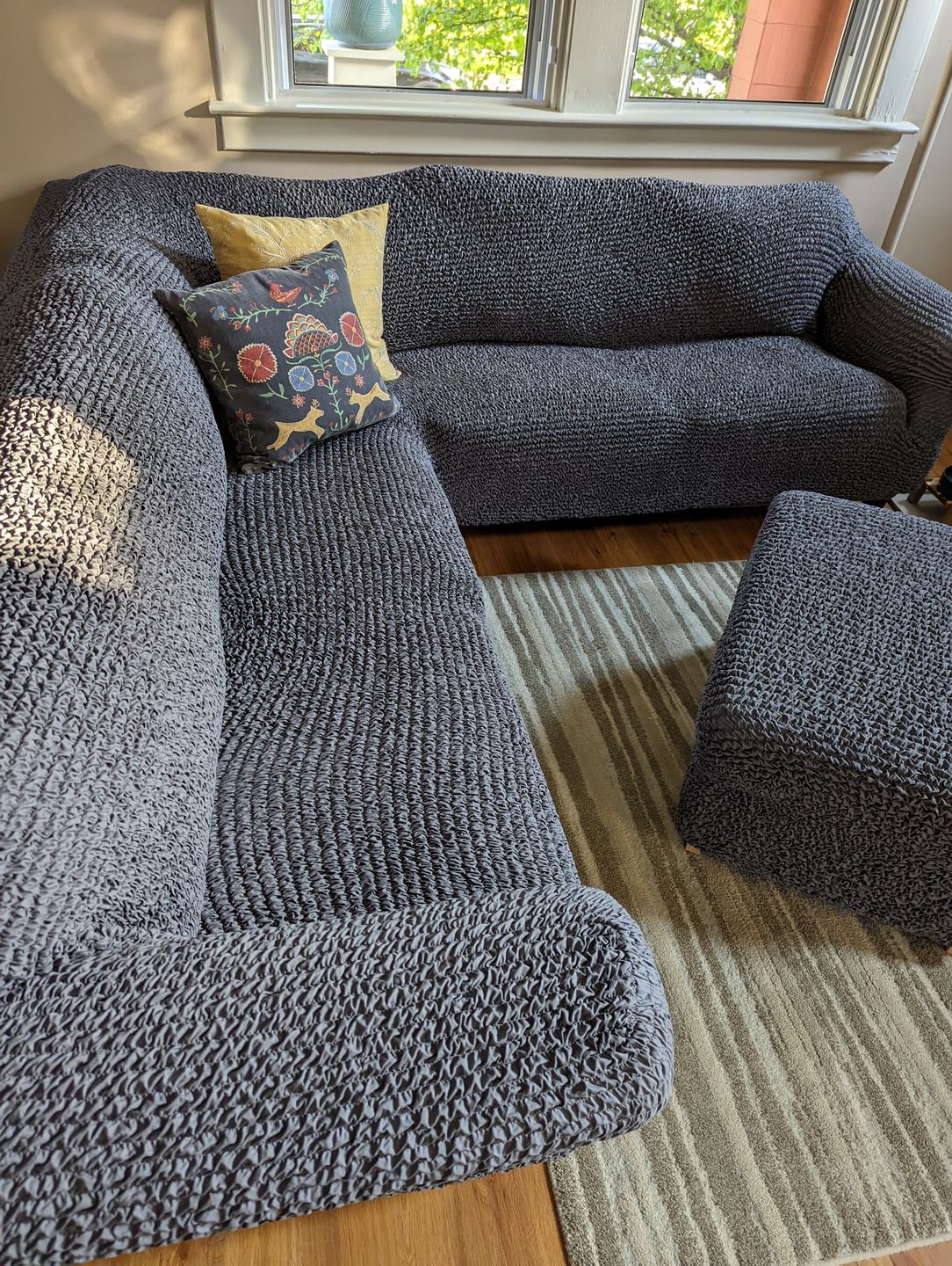 Customer photo review of Corner Sofa Slipcover, Comfort Collection