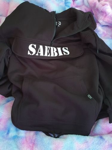 Customer photo review of SAEBIS® Classic Damen Oversized Hoodie mit Bauch- & Brusttasche schwarz