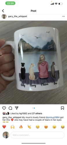 Customer photo review of Girl & Dogs - Life is better with a dog Personalised Mug
