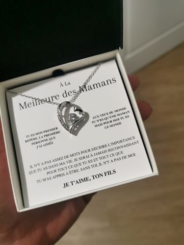 Customer photo review of Collier Amour Éternel - À la meilleure des mamans - Je t'aime, Ton fils