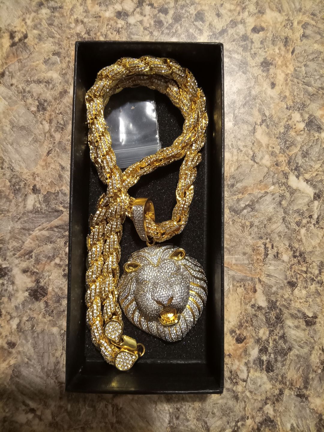 Customer photo review of 8mm Premium Thick Iced Out Rope Chain