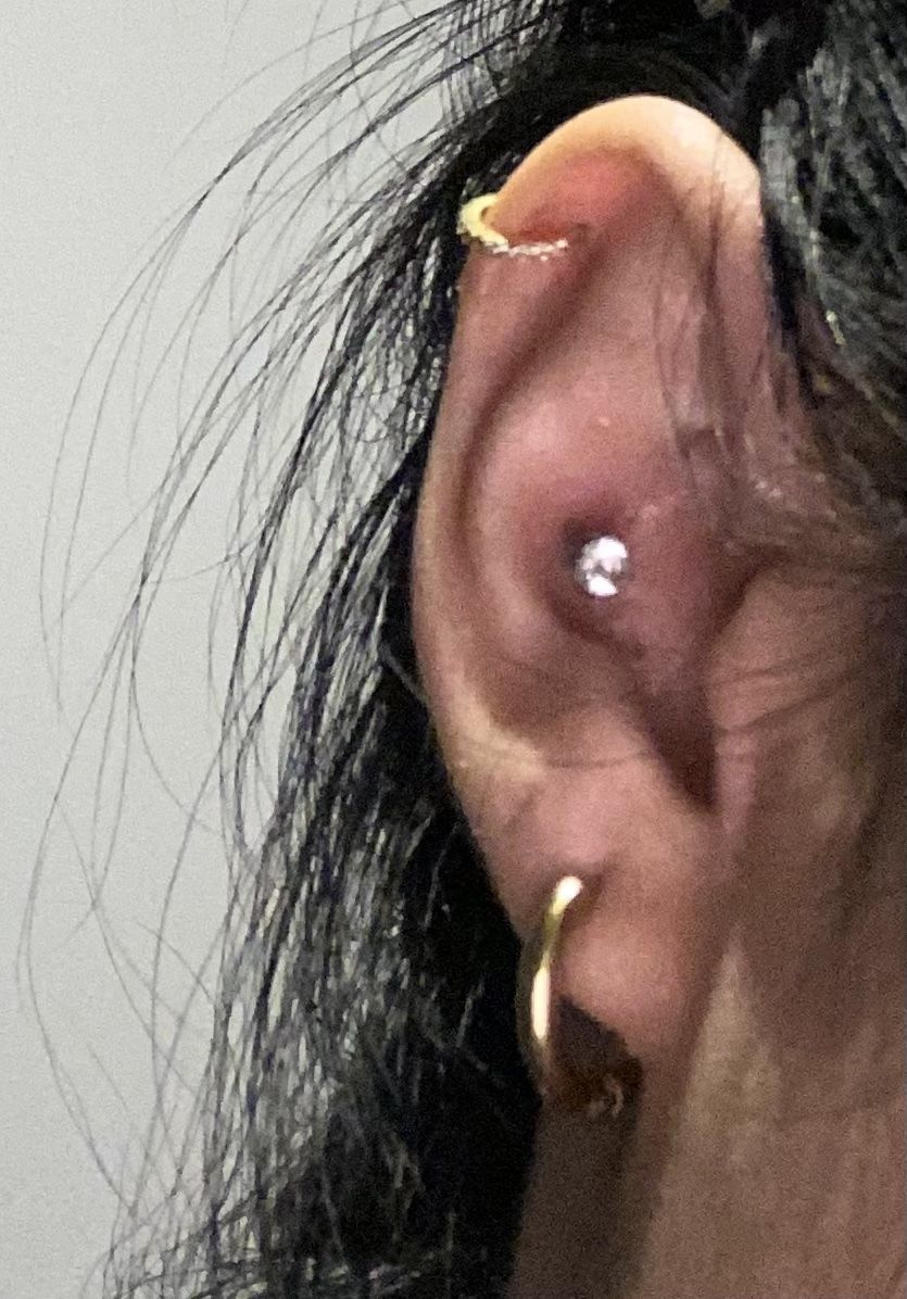 Customer photo review of Fine Pavé Hoop