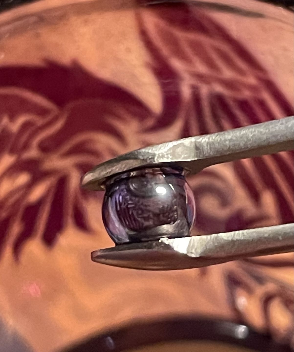 Customer photo review of 6mm Exotic Blue  Sapphire Terp Pearls