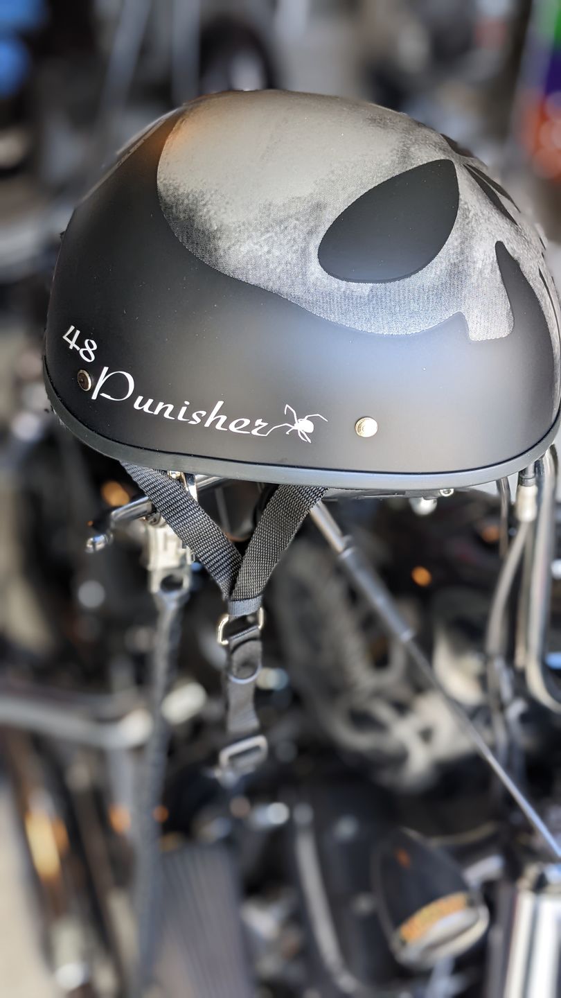 Customer photo review of Smallest Lightest SOA DOT Beanie Helmet / Skull
