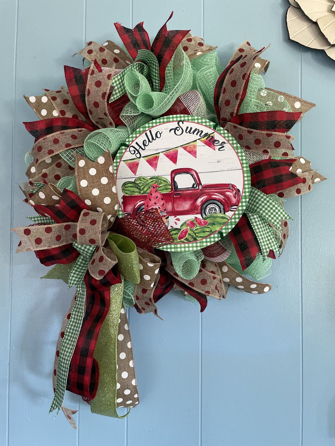 Customer photo review of Mounting Squares Bag of 100 - DECOE-002, attach a wreath sign, sign attachment