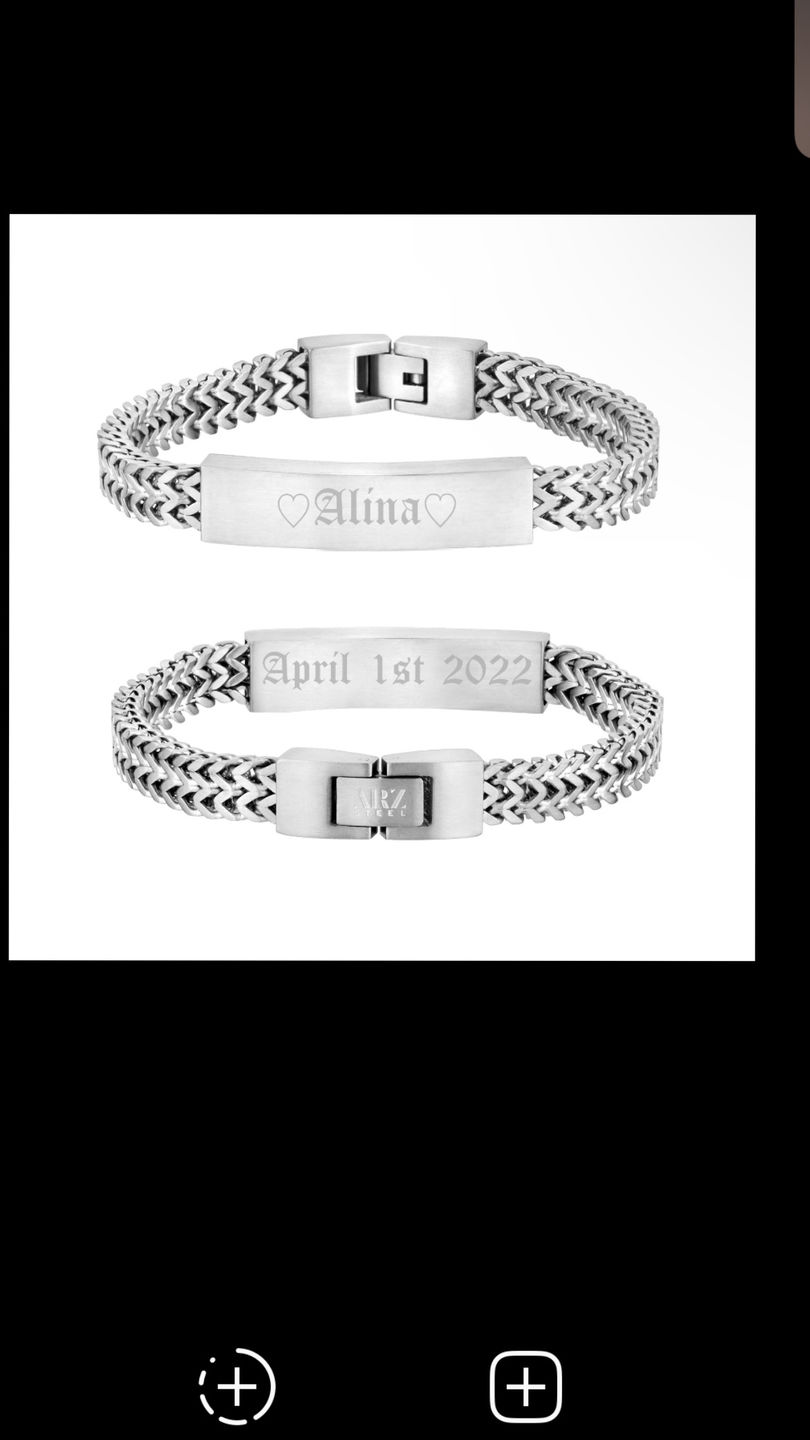 Customer photo review of Double Franco Link Engravable ID Bracelet