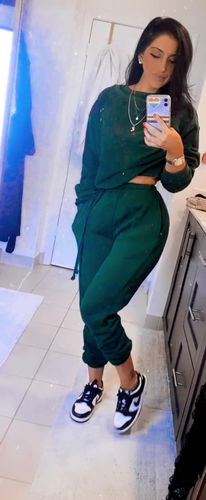 Customer photo review of SIDE DRAWSTRING FOREST SWEATPANTS