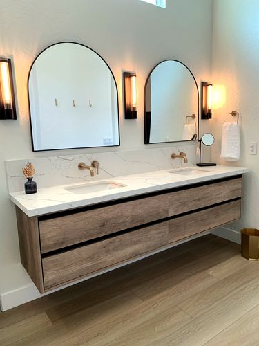 Customer photo review of Merce Floating Vanity