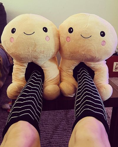 Customer photo review of PeePee The Toy Penis Slippers