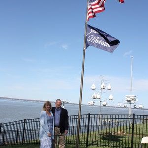 Customer photo review of "Just Married" Flag