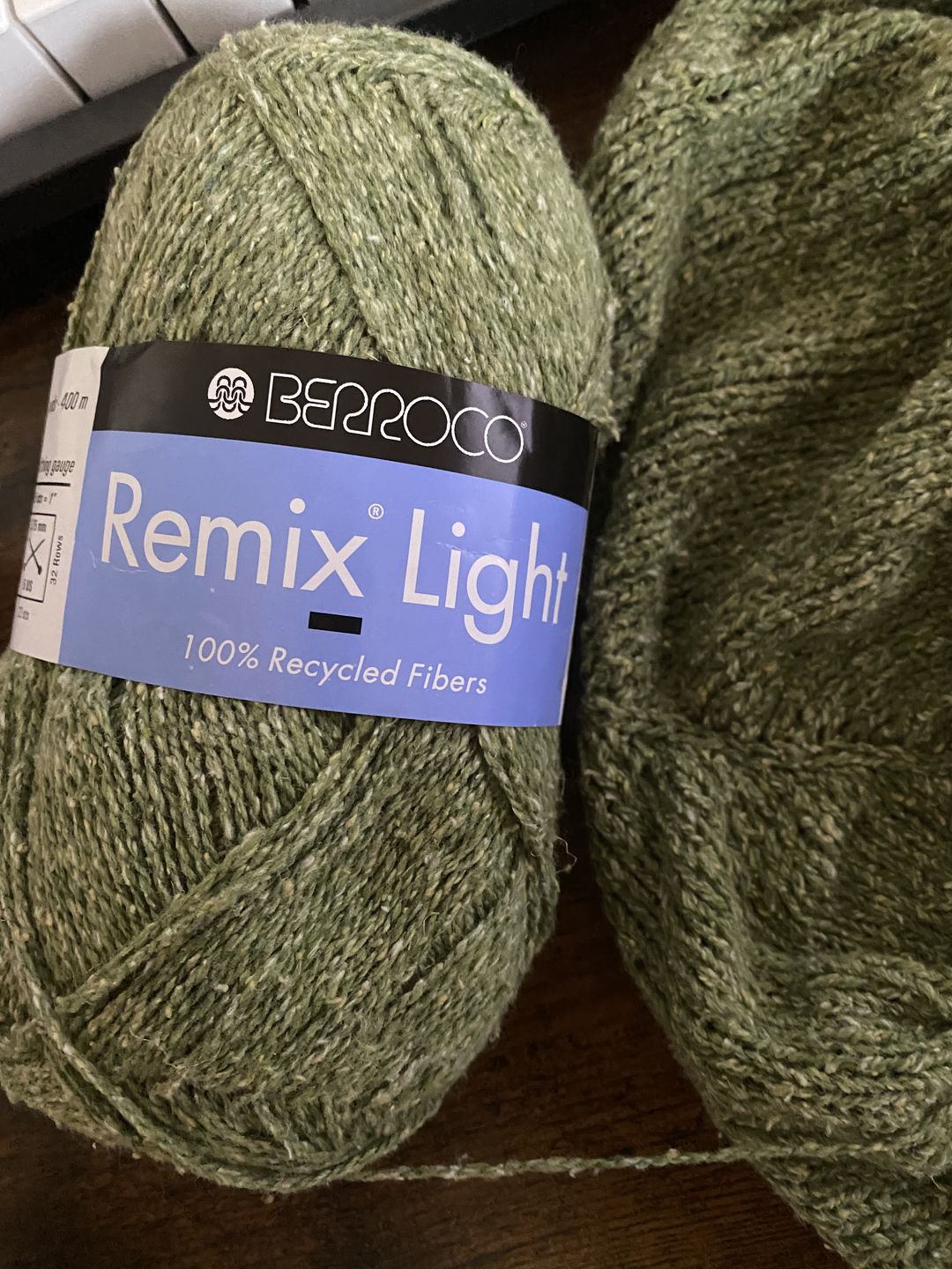 Customer photo review of Berroco Remix Light DK Nylon Cotton Blend Knitting Yarn