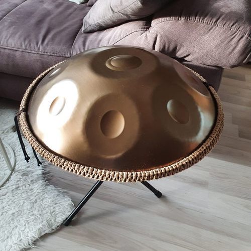 Customer photo review of AS TEMAN Handpan Pure Golden 9 Notes D Minor Scale Handpan drum with gift set