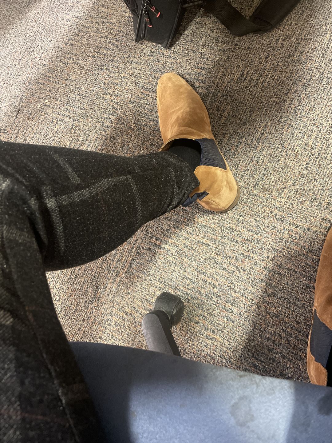 Customer photo review of Ultra Stretch Chino Pants - Skinny Fit - Black Checkered