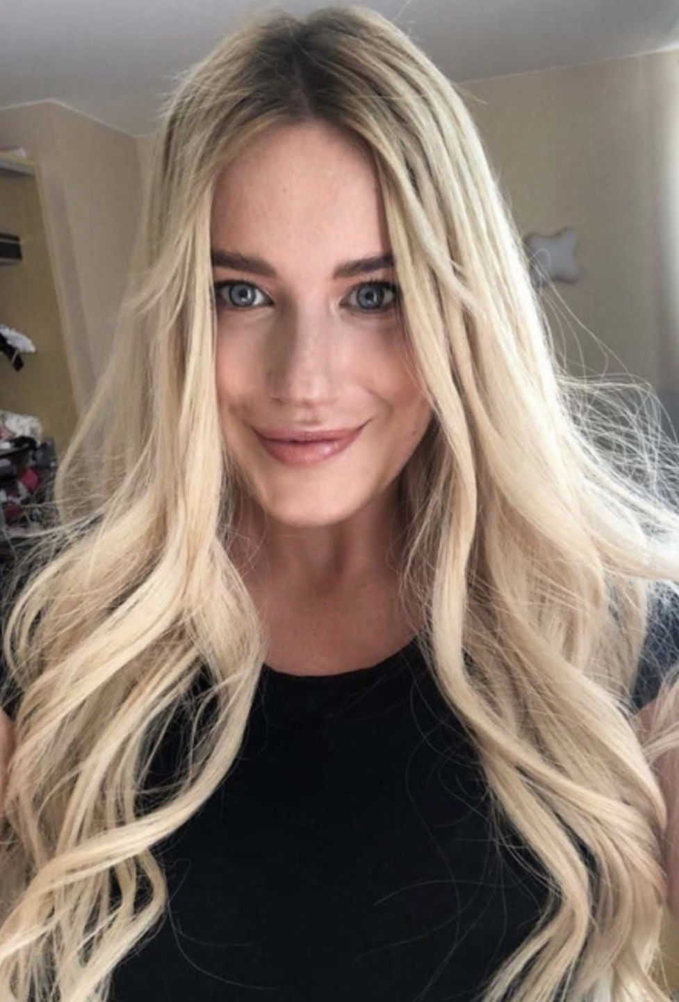 Customer photo review of Blonde Straight DIY Hair Extensions Home Kit