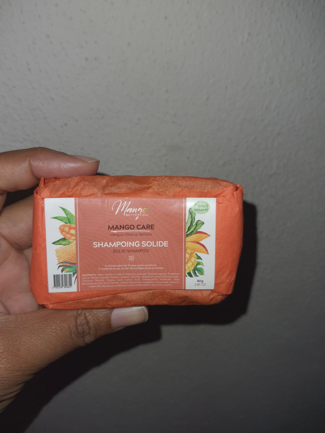 Customer photo review of Shampoing solide Bambou & Hibiscus