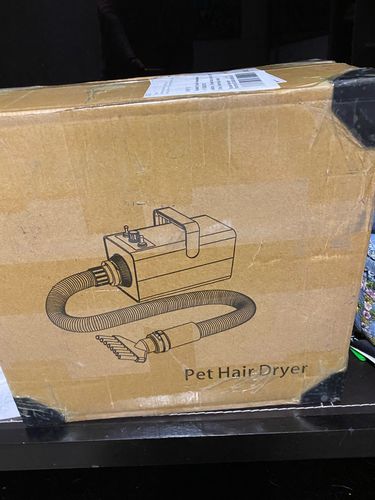 Customer photo review of Professional LED Pet Dog Dryer Cat Grooming Negative Ion Blower Hot Wind Heater Adjustable Blow-dryer Force Hair Dryer For Dogs
