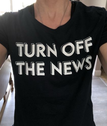 Customer photo review of Turn Off The News Women's Apparel