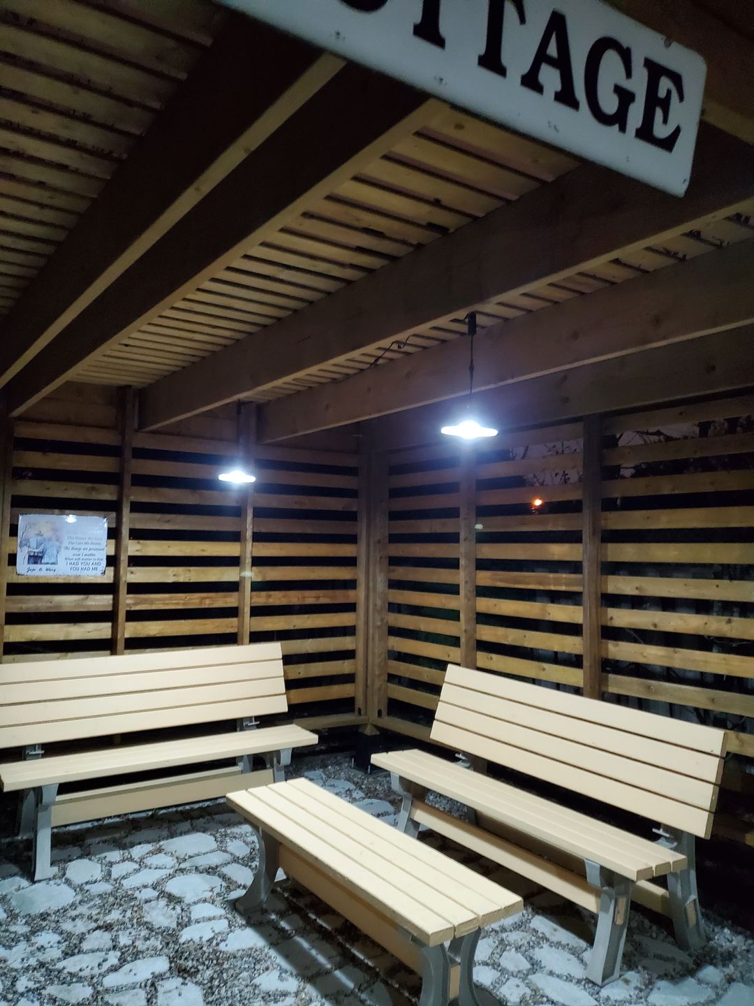 Customer photo review of BigM Dual Headed 32 LED Solar Pendant Lights with Remote & 3M Extension Cable for Indoor, Outdoor, Shades, Gazebo, Patio, Garage, Camping Use