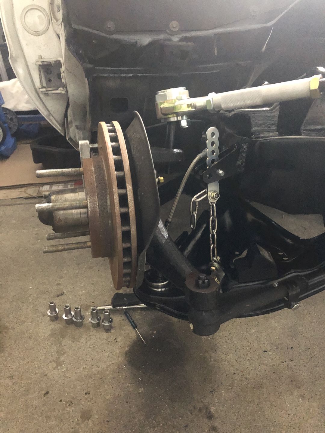 Customer photo review of Motion Raceworks Chain Travel Limiters w/ Quick Pins