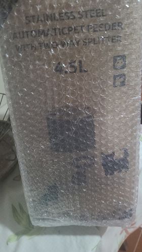 Customer photo review of Smart APP Pet Feeder Cat And Dog Food Dispenser Stainless Steel  Bowl Medium-Sized Cats And Dogs With Recording Timing Feeding