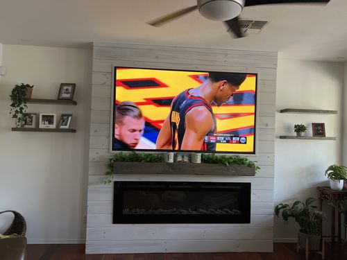 Customer photo review of Rustic Floating Shelves