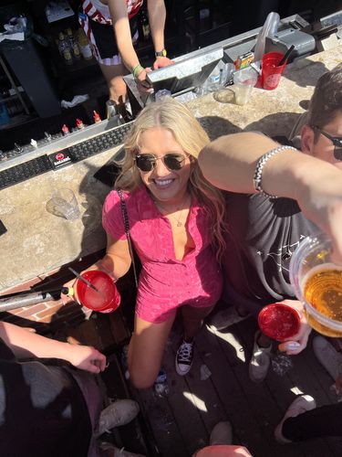 Customer photo review of Button-through turnover collar short sleeve romper