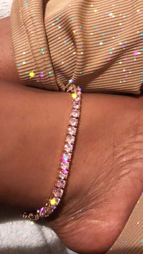 Customer photo review of “Lavish” Tennis Anklet