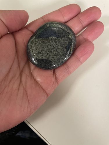 Customer photo review of Hematite Palm Stone- Mini