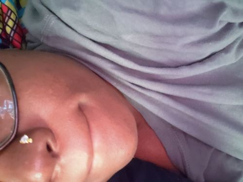 Customer photo review of Clover heart  Nose Stud